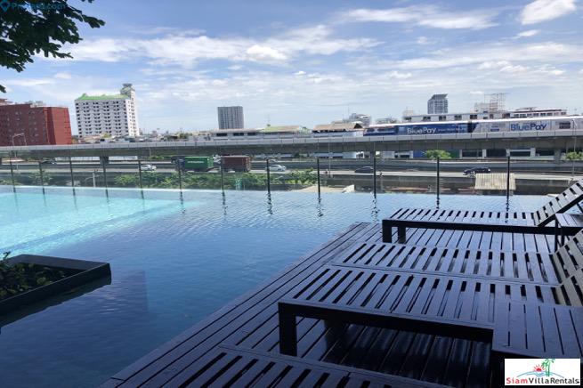 Teal Sathorn- Taksin | City Views from the 27th Floor of this Furnished Three Bedroom Condo in Wongwian Yai